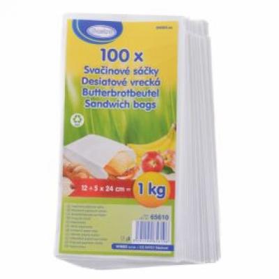 Papírové sáčky bílé 1kg, 100ks